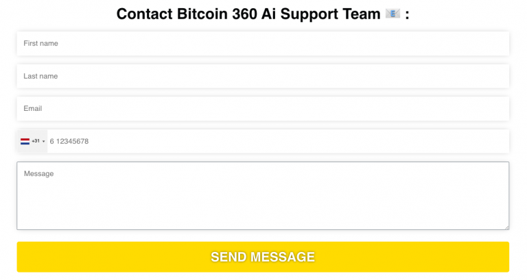 Bitcoin 360 AI Contact Form