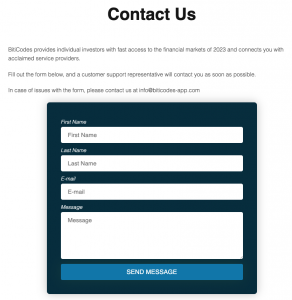 Biticodes Contact US Form