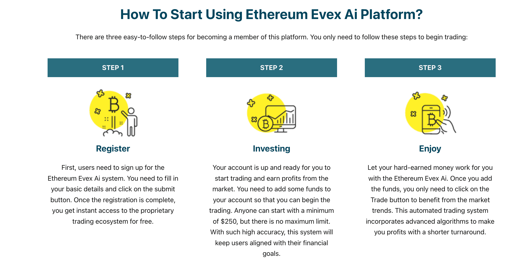 Como começar a usar a plataforma Ethereum Evex Ai ?  