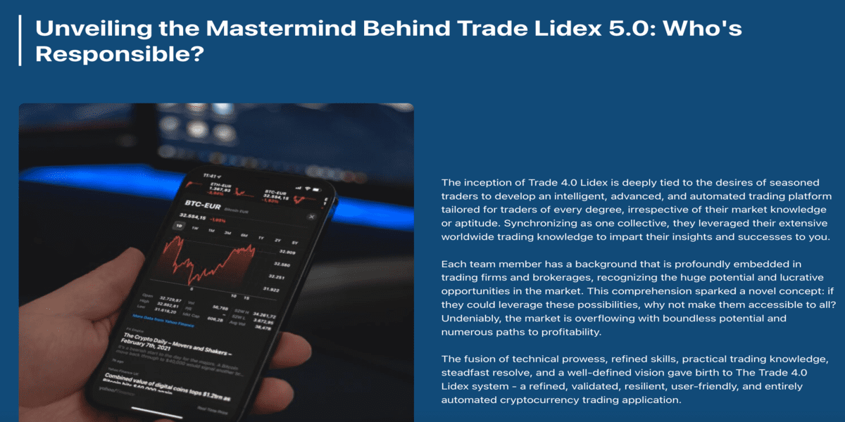 Trade 800 Lidex (version X8) mercado