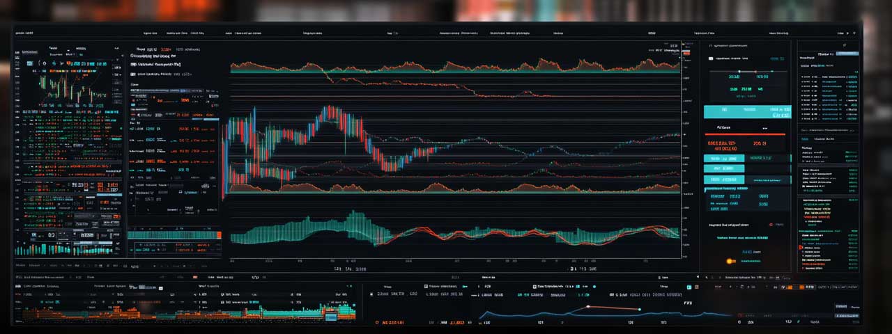 Interface de negociação intuitiva com gráficos com zoom