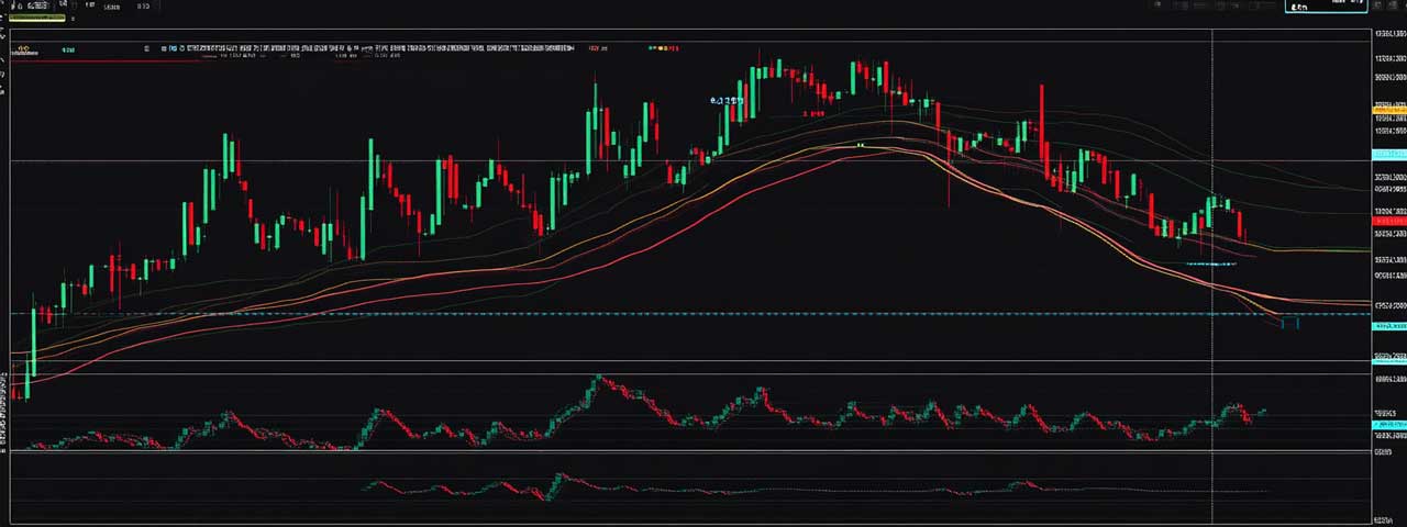 Análise de mercado ao vivo com gráficos de negociação com zoom