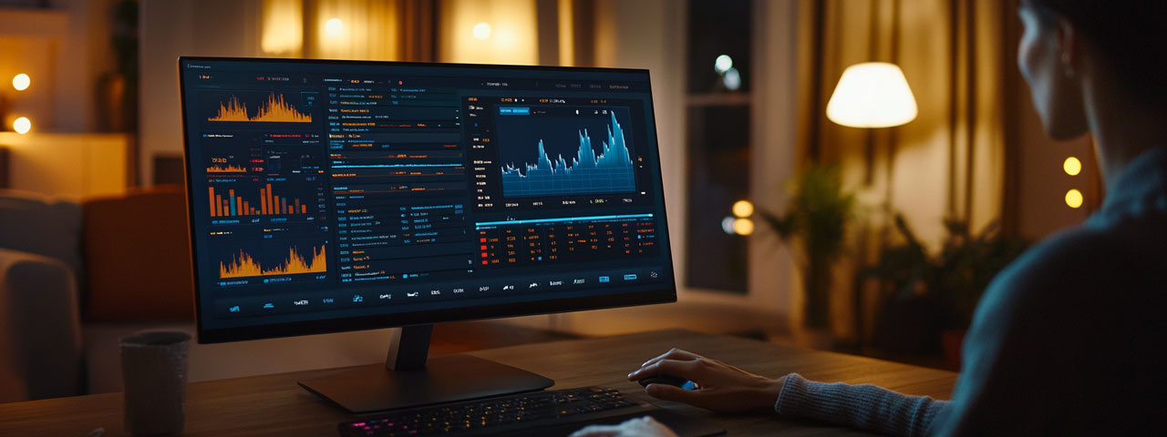 Easy trading on computer screen Easy trading on computer screen