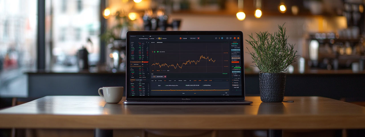 Quick trades via laptop platform Quick trades via laptop platform