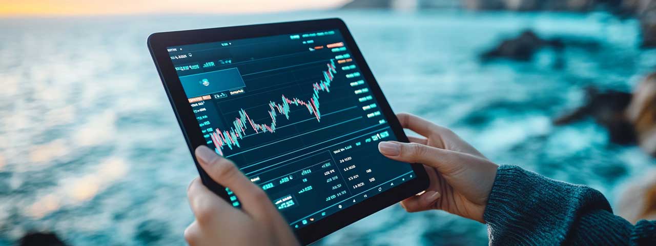 Tablet-app met beleggingstools Tablet app with investment tools