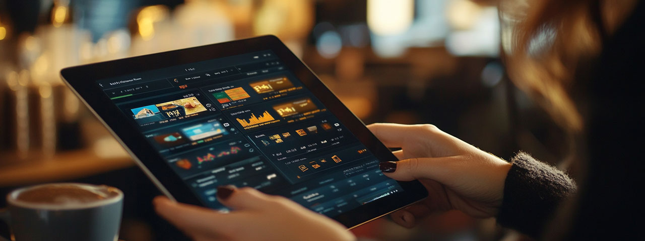 Tablet view of encrypted trading Tablet view of encrypted trading
