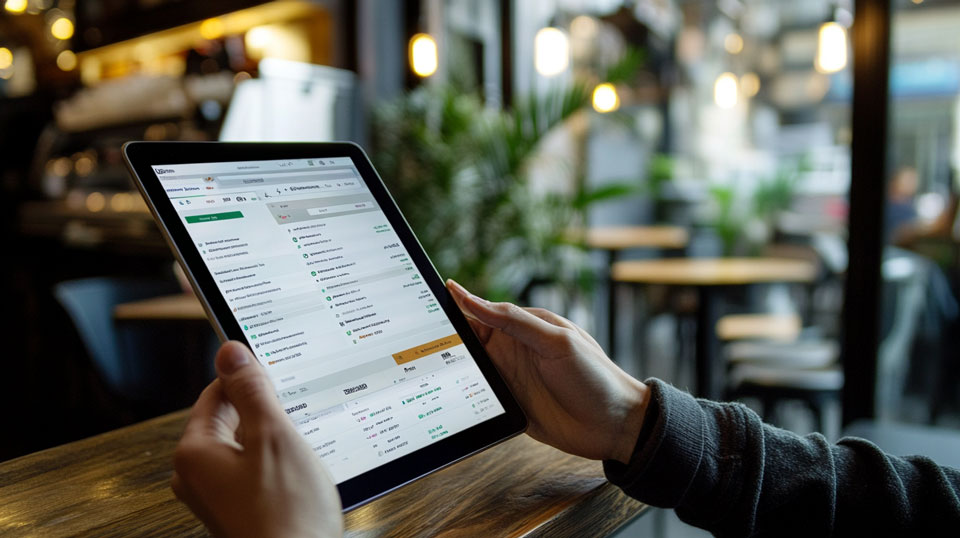 Tablet with efficient trading tools