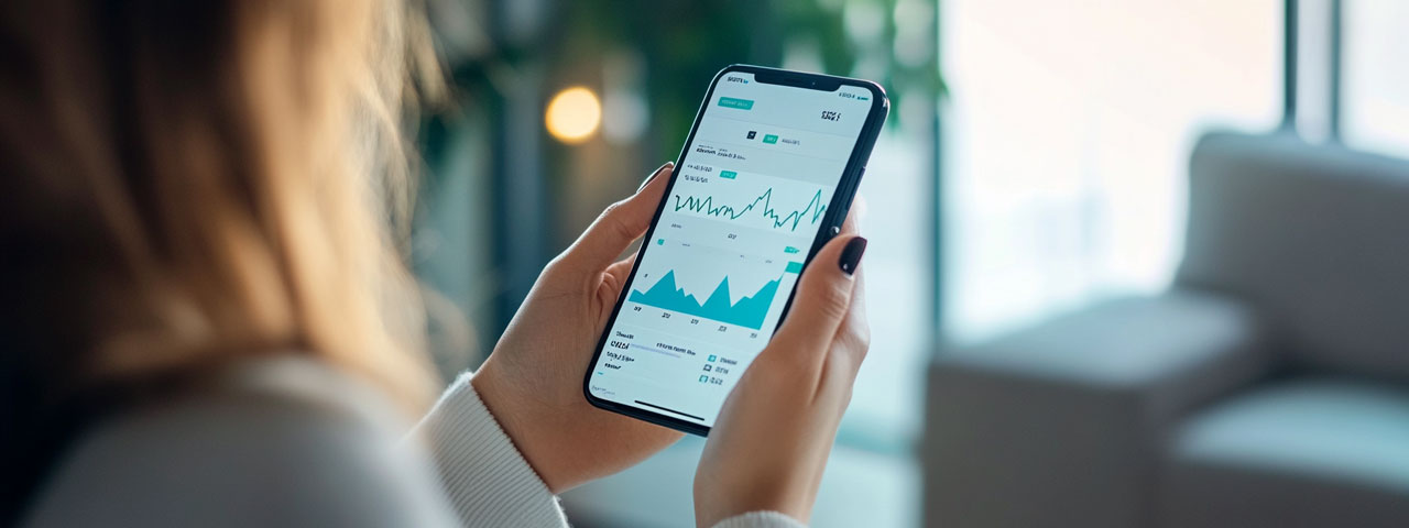 Woman-using-a-phone-for-market-analysis Woman-using-a-phone-for-market-analysis