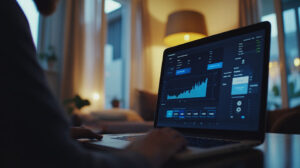 Real activity trading platform laptop