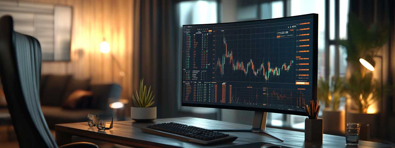 Vista de escritorio de la plataforma de cifrado seguro Secure crypto platform desktop view