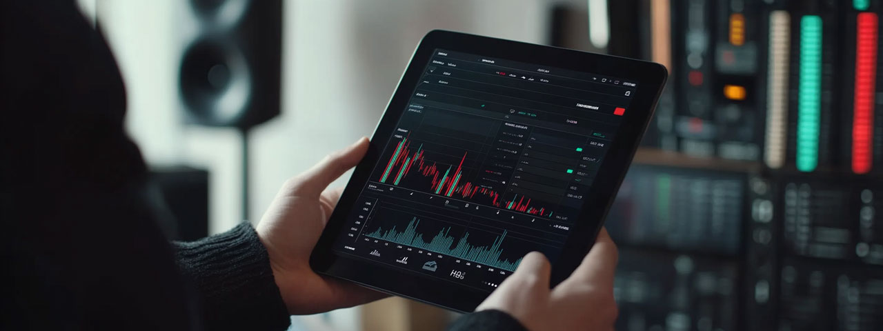 Interfejs tabletu do przeglądu kryptowalut Tablet interface for crypto review