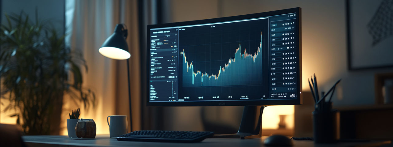 Trading interface with key features Trading interface with key features
